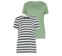 Long Tall Sally - LTS Tall 2 Pack & Grey Stripe T-Shirt - Women's