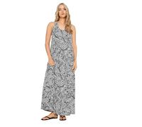 Long Tall Sally - LTS Tall Abstract Print Racer Back Maxi Dress - Women's Black