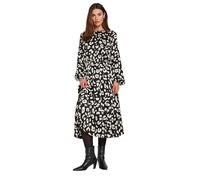 Long Tall Sally - LTS Tall Animal Print Midi Tea Dress - Women's Black