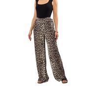 Long Tall Sally - LTS Tall Beige Leopard Print Wide Leg Trousers - Women's
