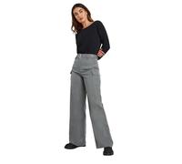 Long Tall Sally - LTS Tall Belted Wide Leg Cargo Trousers - Women's Grey