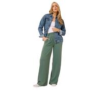 Long Tall Sally Women's Tall Acid Wash Wide Leg Trousers in Light Khaki | Size: 18XL