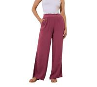 Long Tall Sally Women's Tall Acid Wash Wide Leg Trousers in Red | Size: 14XL