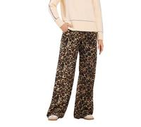 Long Tall Sally - Lts Tall & Black Leopard Print Wide Leg Trousers - Women's
