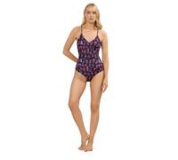 Long Tall Sally - LTS Tall Black & Pink Ombre Animal Print Swimsuit - Women's