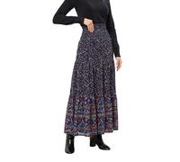 Tall Floral Tiered Maxi Skirt Long Tall Sally Mid Navy 14