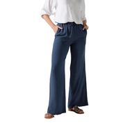 Tall Wide Leg Linen Trousers Long Tall Sally Dark Navy 14L