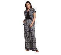Long Tall Sally - LTS Tall Blue Tile Print Button Shirt - Women's