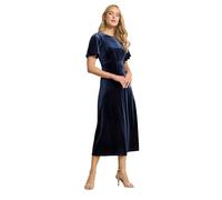 Long Tall Sally - LTS Tall Blue Velour Midi Tea Dress - Women's