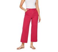 Long Tall Sally - LTS Tall Bright Cotton Twill Wide Leg Cropped Trousers - Women's Pink
