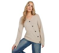 Long Tall Sally - Lts Tall Brown Knit Wrap Button Jumper - Women's