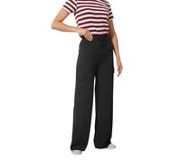 Long Tall Sally - LTS Tall Cargo Crepe Wide Leg Trousers - Women's Black