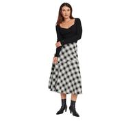 Long Tall Sally - LTS Tall Check Print Tiered Midaxi Skirt - Women's Black