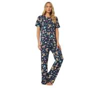 Long Tall Sally Women's Tall Cotton Wide Leg Pyjama Set in Mid Navy | Size: 14-16 Long Tall Sally Mid Navy 14-16