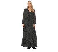 Tall Chiffon Spot Tiered Maxi Dress Long Tall Sally Black 14