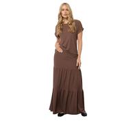 Long Tall Sally - LTS Tall Chocolate Textured Grown On Sleeve Top - Women's