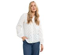 Long Tall Sally - LTS Tall Cotton Broderie Yoke Shirt - Women's White