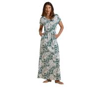 Long Tall Sally - LTS Tall Cotton Tropical Palm Print Drawstring Maxi Dress - Women's Green