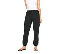 Long Tall Sally - LTS Tall Crepe Cuffed Cargo Trousers - Women's Black