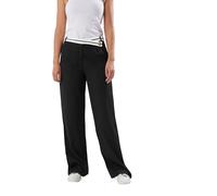 Long Tall Sally - LTS Tall Cross Over Contrast Waistband Trousers - Women's Black