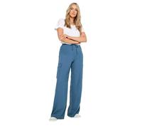 Long Tall Sally - LTS Tall Denim Cargo Crepe Wide Leg Trousers - Women's