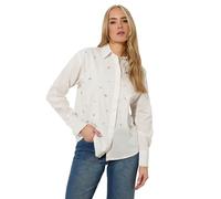 Long Tall Sally - LTS Tall Embellished Long Sleeve Shirt - Women's White