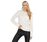 Long Tall Sally - LTS Tall Embellished Neck Jumper - Women's White