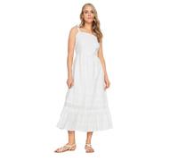 Long Tall Sally - LTS Tall Floral Broderie Anglaise Cotton Maxi Sundress - Women's White