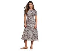 Long Tall Sally - LTS Tall Floral Puff Sleeve Midi Dress - Women's Purple