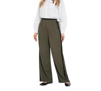 Long Tall Sally - LTS Tall Green Contrast Stripe Wide Leg Trousers - Women's