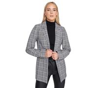 Long Tall Sally - LTS Tall Grey Boucle Button Detail Blazer - Women's