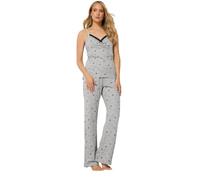 Long Tall Sally - Lts Tall Grey Heart Print Cotton Wide Leg Pyjama Set - Women's