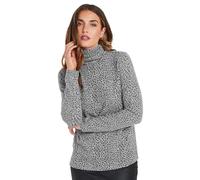 Long Tall Sally - Lts Tall Grey Soft Touch Animal Print Top - Women's