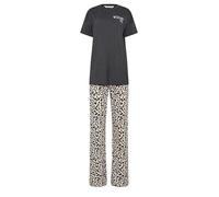 Long Tall Sally - Lts Tall Grey 'Weekend Vibes' Slogan Pyjama Set - Women's