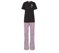Long Tall Sally - Lts Tall 'Happy Hour' Cocktail Wide Leg Pyjama Set - Women's Black