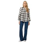 Long Tall Sally - LTS Tall Ivory Check Yoke Button Shirt - Women's