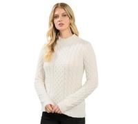 Long Tall Sally - LTS Tall Ivory White Cable Knit Frill Jumper - Women's