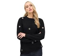 Long Tall Sally - LTS Tall Knitted Eyelet Jumper - Women's Black