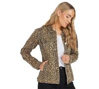 Long Tall Sally - LTS Tall Leopard Print Denim Jacket - Women's Brown
