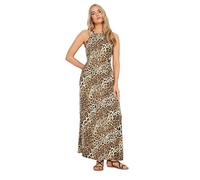 Long Tall Sally - LTS Tall Leopard Print Halter Neck Maxi Dress - Women's Brown