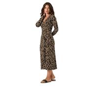 Long Tall Sally - LTS Tall Leopard Print Wrap Dress - Women's Brown