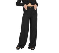 Long Tall Sally - LTS Tall Linen Pleated Wide Leg Trousers - Women's Black