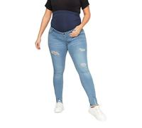 Long Tall Sally - LTS Tall Maternity Distressed Ava Stretch Skinny Jeans - Women's Blue