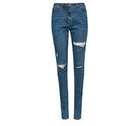 Long Tall Sally - LTS Tall Mid Distressed Ava Stretch Skinny Jeans - Women's Blue