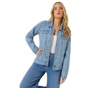Long Tall Sally - Lts Tall Mid Wash Cotton Denim Jacket - Women's