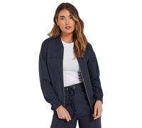 Long Tall Sally - Lts Tall Navy Jersey Bomber Jacket - Women's