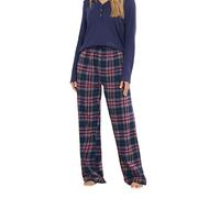 Long Tall Sally - Lts Tall Navy & Red Cotton Check Pyjama Bottoms - Women's