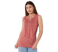 Tall Henley Vest Top Long Tall Sally Coral 18
