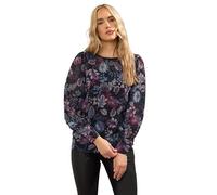 Long Tall Sally - LTS Tall Paisley Sheer Blouse - Women's Purple