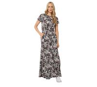 Long Tall Sally - LTS Tall Paisley Shirred Waist Maxi Dress - Women's Black